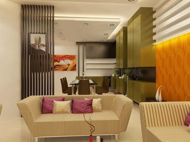Spacious caramel living room with marble flooring by Reform Design Living-room | Interior Design Photos & Ideas