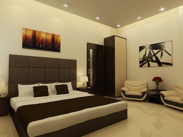 Master bedroom with marble flooring by Reform Design Bedroom | Interior Design Photos & Ideas