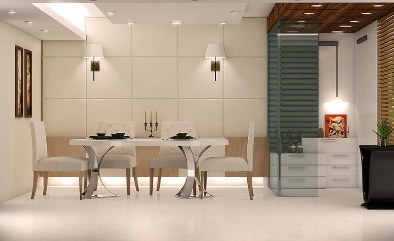 3D dining room with marble flooring by Reform Design Dining-room | Interior Design Photos & Ideas