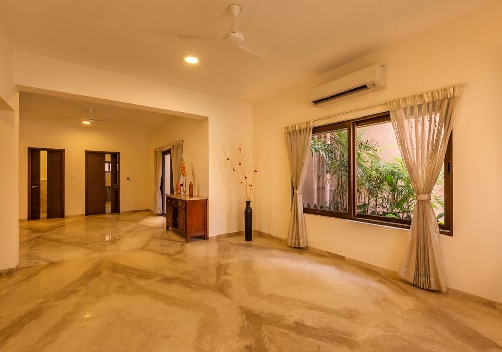 White Marbled Hallway by Nilesh Jain Indoor-spaces Contemporary | Interior Design Photos & Ideas