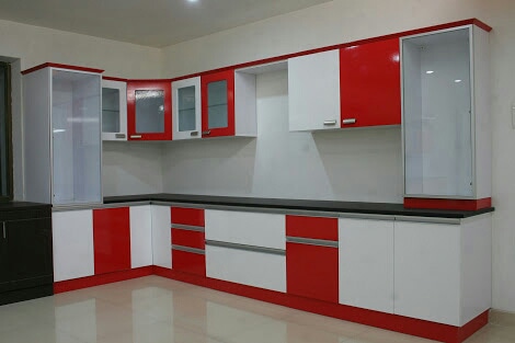 Beautiful modular L shaped kitchen design by Sri Velu Services Modular-kitchen | Interior Design Photos & Ideas