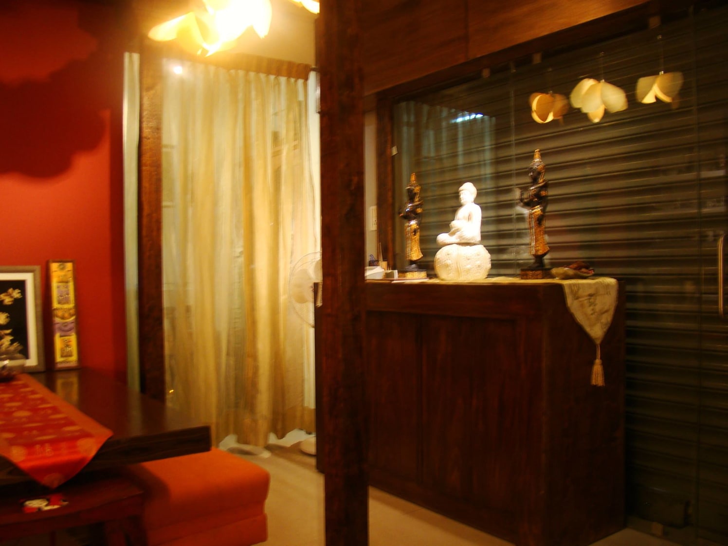 Rust themed living room design by Partha Ghosh Consultants Living-room | Interior Design Photos & Ideas