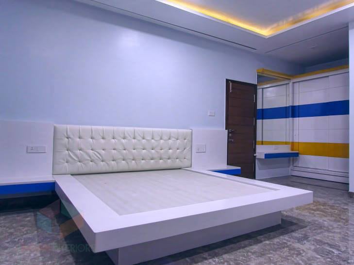 3D design of a modern master bedroom by Root Art Interiors Bedroom | Interior Design Photos & Ideas