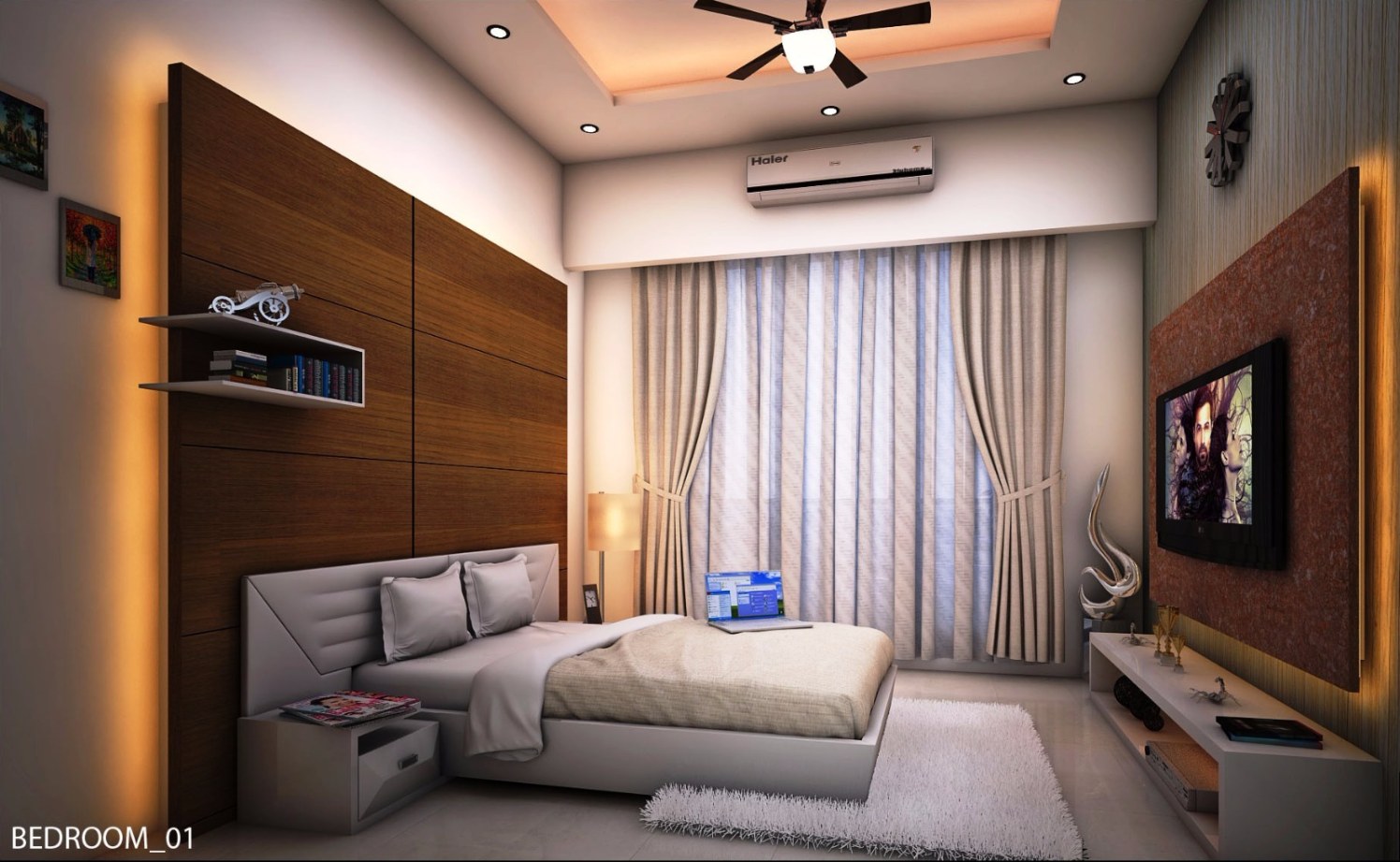 A great view bedroom by R S Architects Architectural lifestyle services Bedroom | Interior Design Photos & Ideas