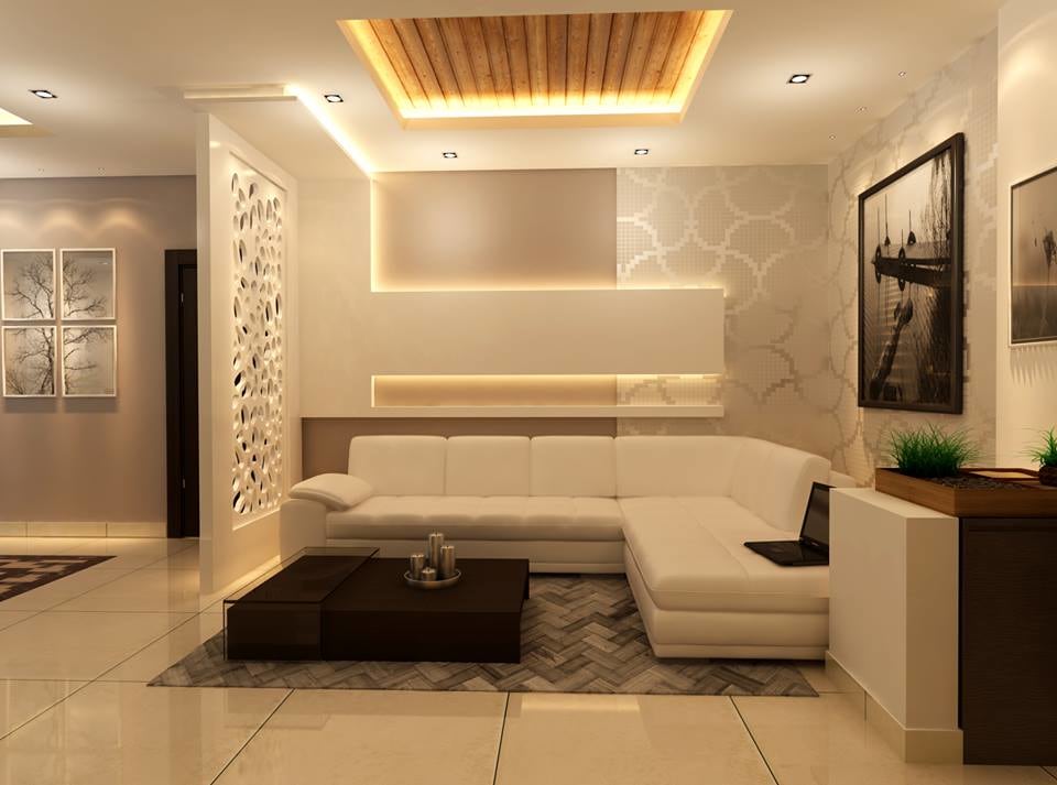 White sofa set by Fluid Corners Living-room Contemporary | Interior Design Photos & Ideas