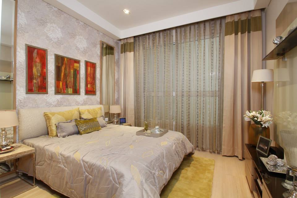 White Cushioned Bed And Red Wall Art by Tanu Gupta Bedroom Contemporary | Interior Design Photos & Ideas