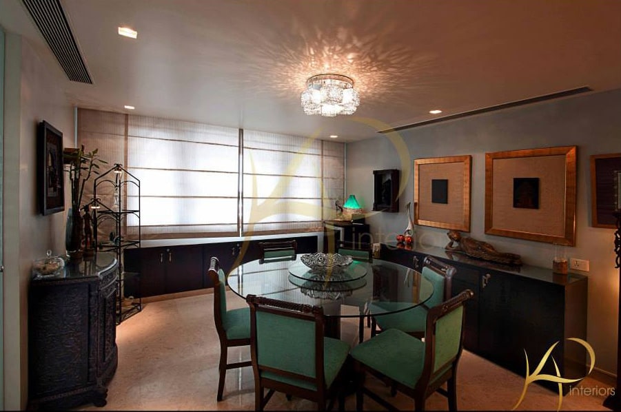 Royal Coral Green Dining Room by KP Interior Dining-room Contemporary | Interior Design Photos & Ideas