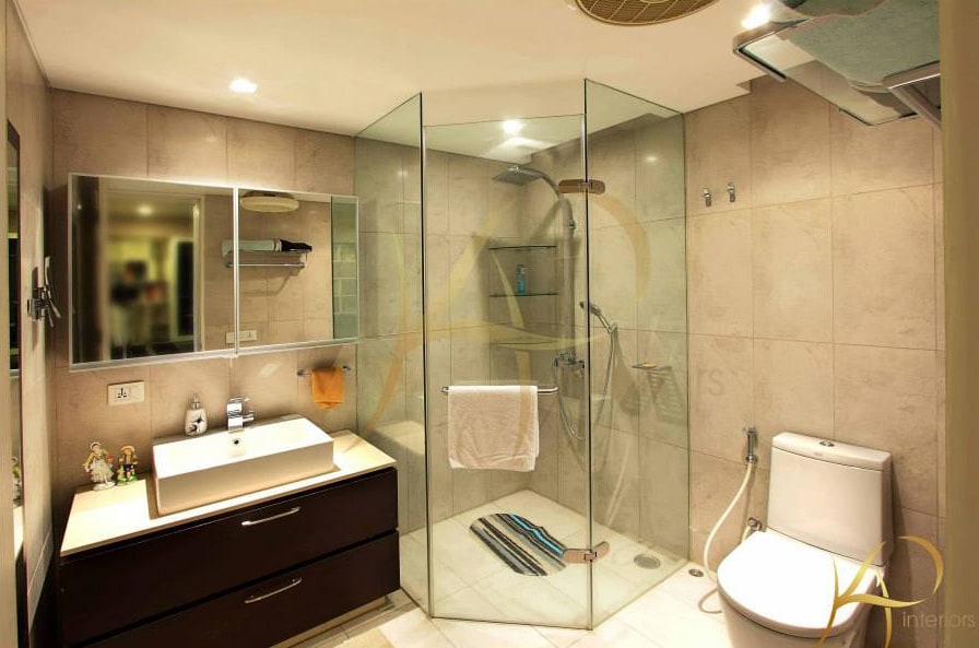 Bathroom With Glass Shower Enclosures by KP Interior Bathroom Contemporary | Interior Design Photos & Ideas
