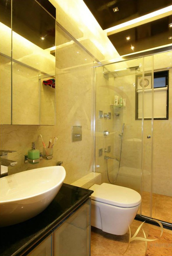 Bathroom With Glass Shower Enclosures by KP Interior Bathroom Contemporary | Interior Design Photos & Ideas
