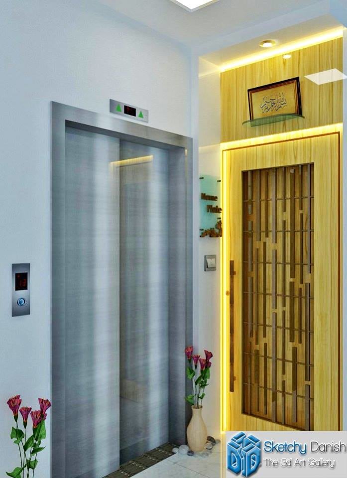 3D picture of the entrance by Sketchy Danish Indoor-spaces Modern | Interior Design Photos & Ideas