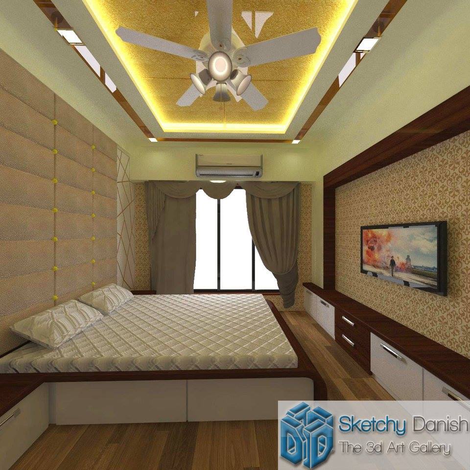 Bedroom with wooden flooring by Sketchy Danish Bedroom Modern | Interior Design Photos & Ideas
