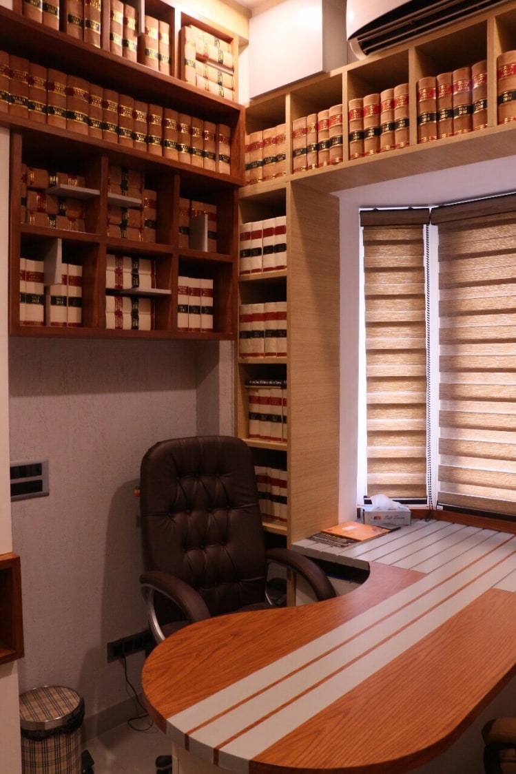 Office cabin with wooden furniture by CE Architects Traditional | Interior Design Photos & Ideas