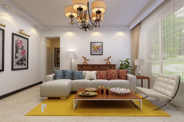 Contemporary living room with marble flooring by Render Image Living-room Contemporary | Interior Design Photos & Ideas