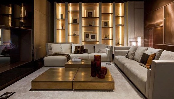 3D design for a gorgeous living room by Real Paradise Group Living-room Contemporary | Interior Design Photos & Ideas