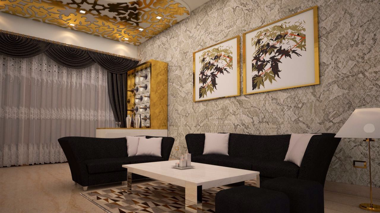 Contemporary designed living room by Amrita Rajput Living-room Contemporary | Interior Design Photos & Ideas