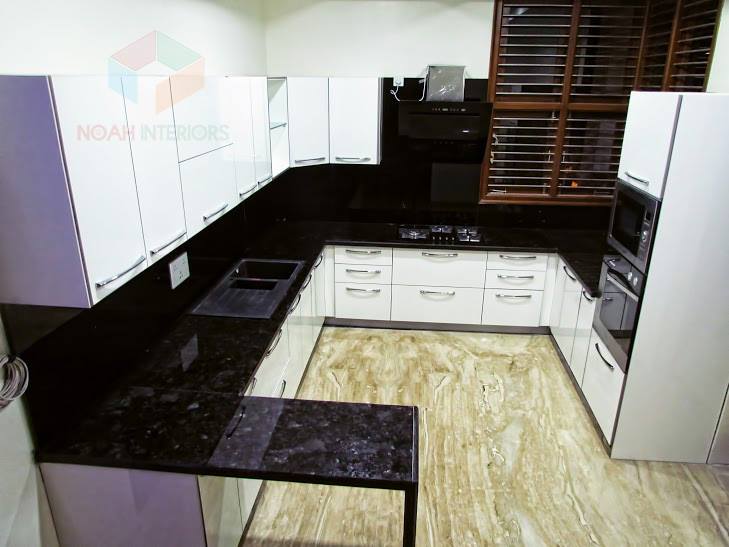 Modular L shaped kitchen by Noah Interiors Modular-kitchen Modern | Interior Design Photos & Ideas