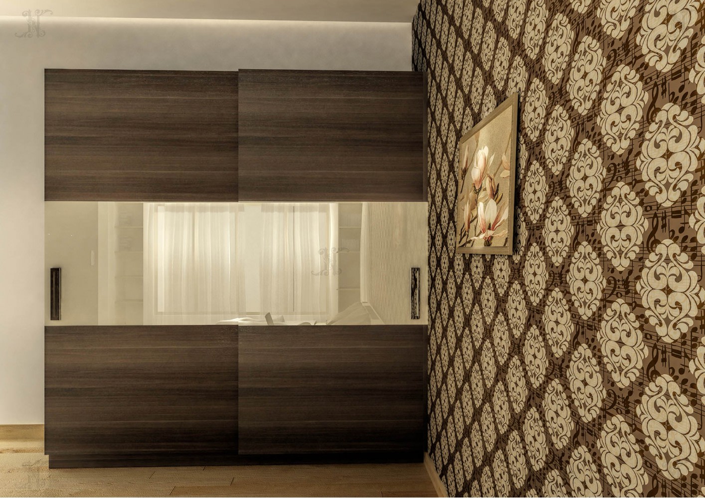 3D design of wardrobe in bedroom by Noah Interiors Bedroom Modern | Interior Design Photos & Ideas