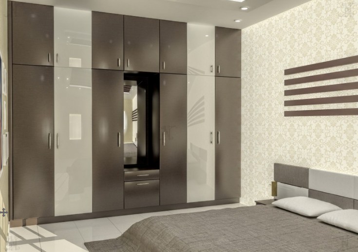 Bedroom with marble flooring 3D by Noah Interiors Bedroom Modern | Interior Design Photos & Ideas