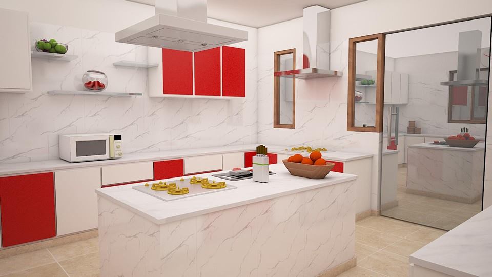 Vibrant modular kitchen design by Supertech Enterprises Modular-kitchen Modern | Interior Design Photos & Ideas