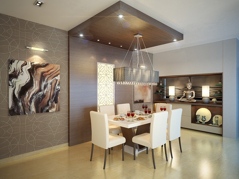 Modern dining room with marble living by Five Elements Dining-room Modern | Interior Design Photos & Ideas