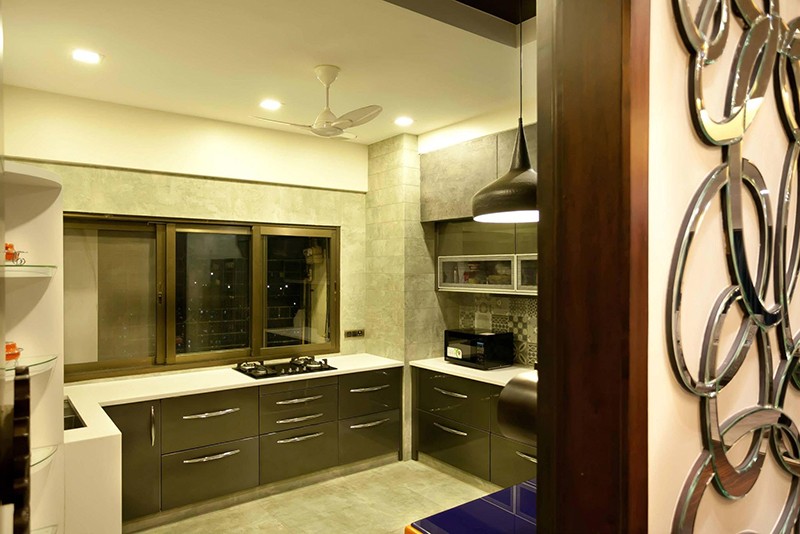 L shaped modular modern kitchen by Five Elements Modular-kitchen Modern | Interior Design Photos & Ideas