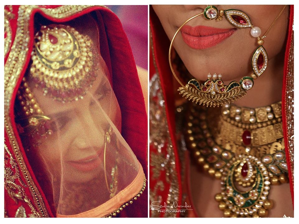 Exquisite Enamelled Jewellery Embedded With Red And White Stones by Sourab Sharma Bridal-jewellery-and-accessories | Weddings Photos & Ideas