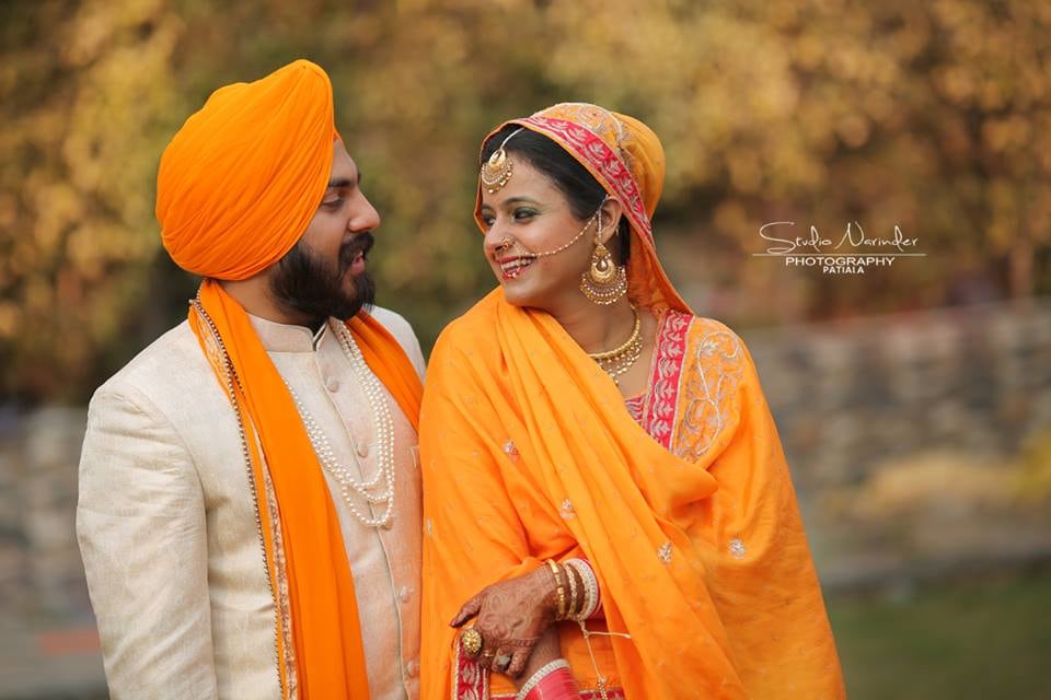 Turmeric Yellow Suit With Subtle Red Borders Matching Perfectly Groom's Turban And Stole For A The D-Day by Sourab Sharma Wedding-photography | Weddings Photos & Ideas