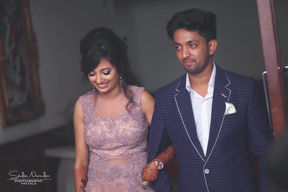 Candid Shot Of Bride Making Entry With Her Brother On Engagement Day by Sourab Sharma Wedding-photography | Weddings Photos & Ideas