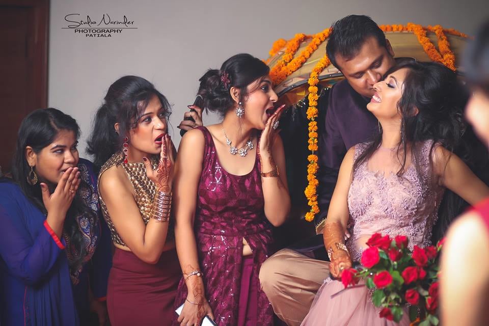 Fun Wedding Shoot Of Bridegroom With Bridesmaids by Studio Narinder Photography Wedding-photography | Weddings Photos & Ideas