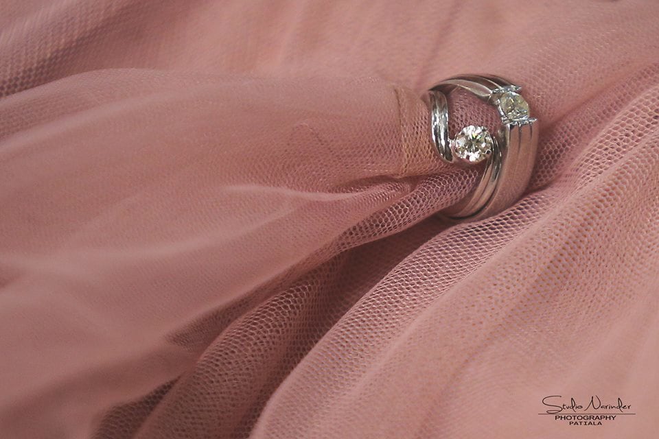 Platinum Diamond Studded Rings For Bride And Groom by Sourab Sharma Wedding-photography | Weddings Photos & Ideas