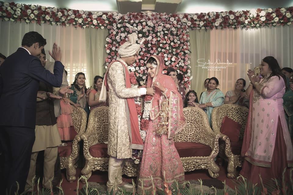Candid Shot Of Bridegroom During The Jai-Mala Ceremony by Sourab Sharma Wedding-photography | Weddings Photos & Ideas