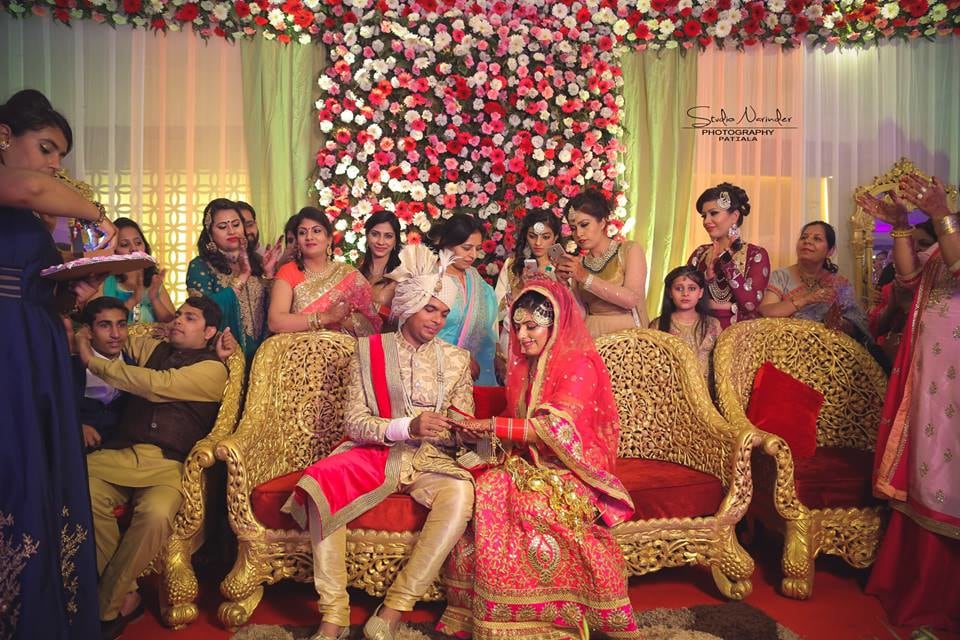 Candid Shot Of Bridegroom Amidst The Ring Ceremony by Sourab Sharma Wedding-photography | Weddings Photos & Ideas