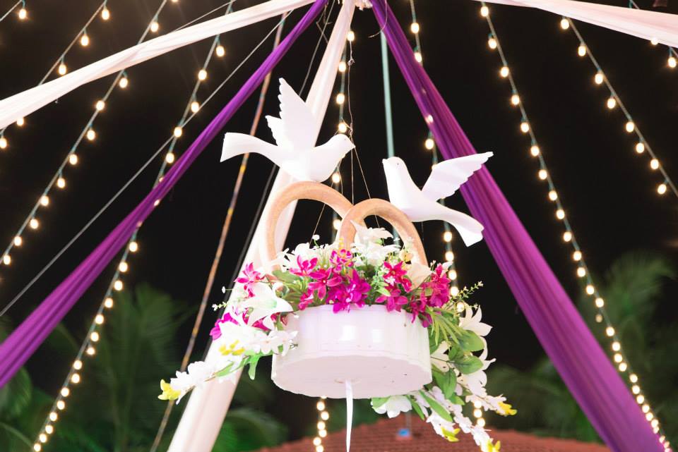 Fancy White Flower Basket Artificial Birds by Terence Savio Pimenta Wedding-photography | Weddings Photos & Ideas
