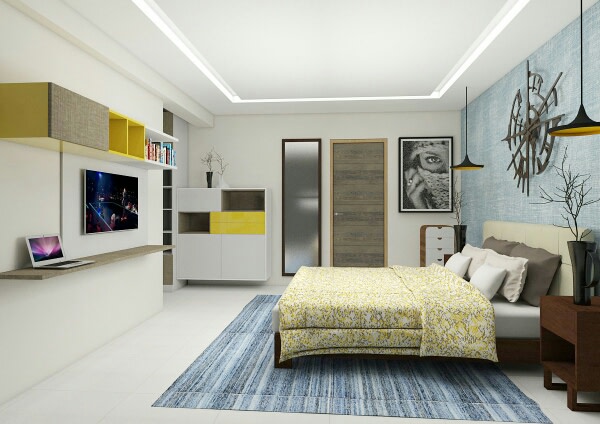A contemporary bedroom! by Synergy Ash Architects Bedroom | Interior Design Photos & Ideas
