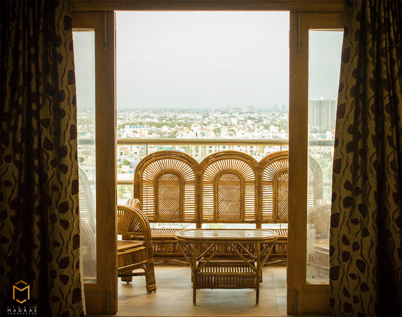 An airy balcony by Studio Madras Architects