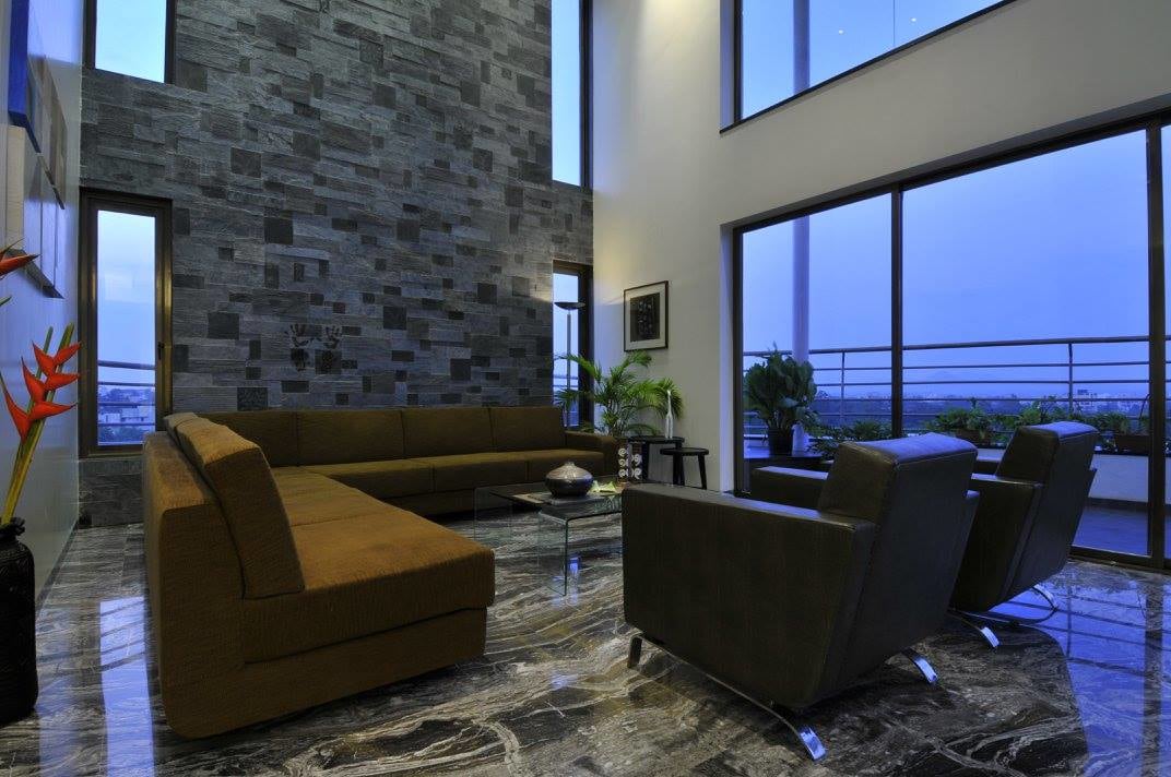 Contemporary living room with marble flooring by Midas Dezign - The Golden Touch Living-room Contemporary | Interior Design Photos & Ideas