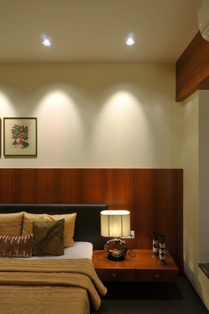 Bedroom with side table by Midas Dezign - The Golden Touch Bedroom Contemporary | Interior Design Photos & Ideas