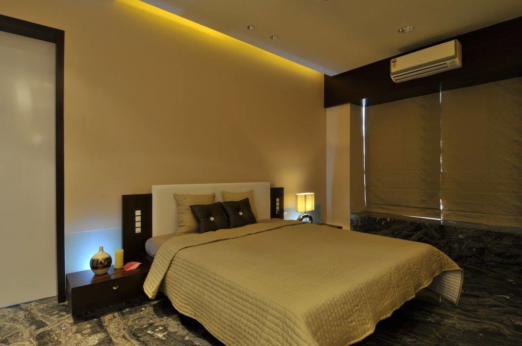 Contemporary bedroom with tv by Midas Dezign - The Golden Touch Bedroom Contemporary | Interior Design Photos & Ideas