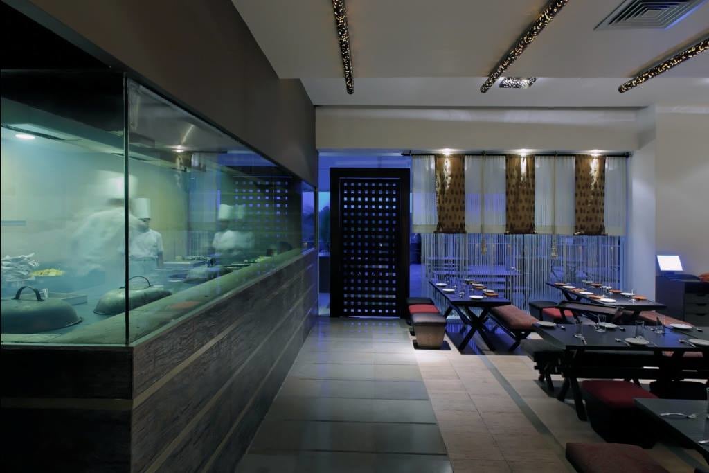 Contemporary restaurant with false ceilings by Midas Dezign - The Golden Touch Contemporary | Interior Design Photos & Ideas