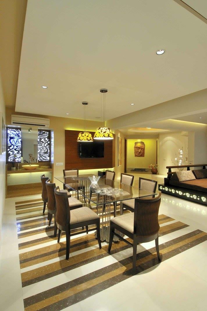 Modern dining room with marble flooring by Midas Dezign - The Golden Touch Dining-room Modern | Interior Design Photos & Ideas