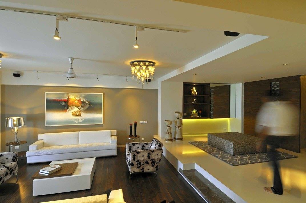 Living room with marble flooring by Midas Dezign - The Golden Touch Living-room Contemporary | Interior Design Photos & Ideas