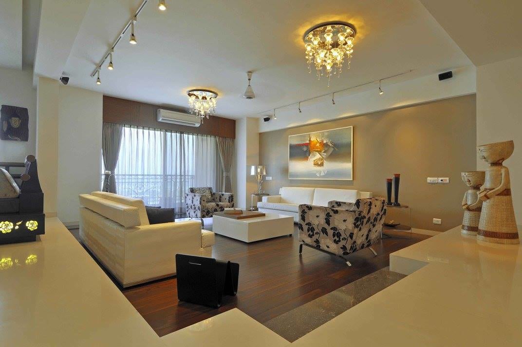 Living room with marble flooring by Midas Dezign - The Golden Touch Living-room Contemporary | Interior Design Photos & Ideas