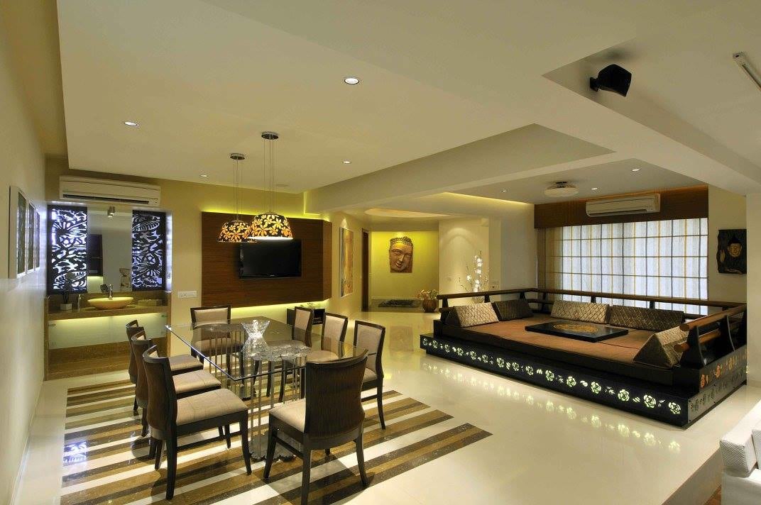 Dining room with marble flooring by Midas Dezign - The Golden Touch Dining-room Contemporary | Interior Design Photos & Ideas