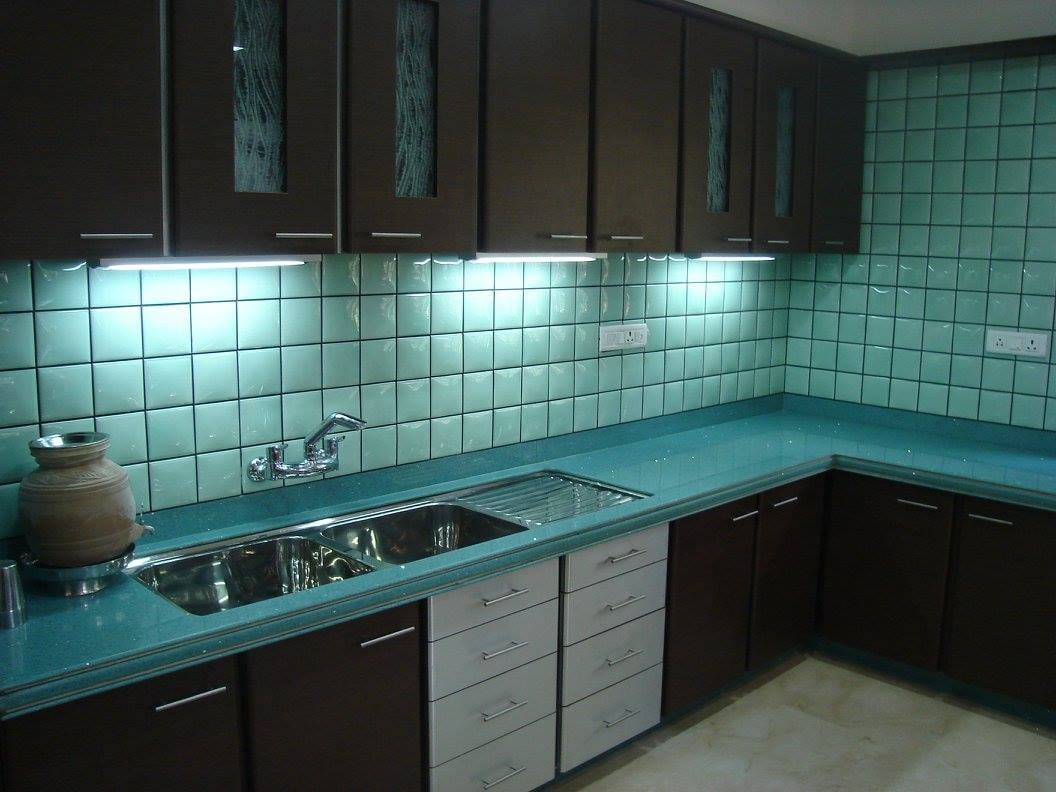 Modular L shaped kitchen by Midas Dezign - The Golden Touch Modular-kitchen Modern | Interior Design Photos & Ideas