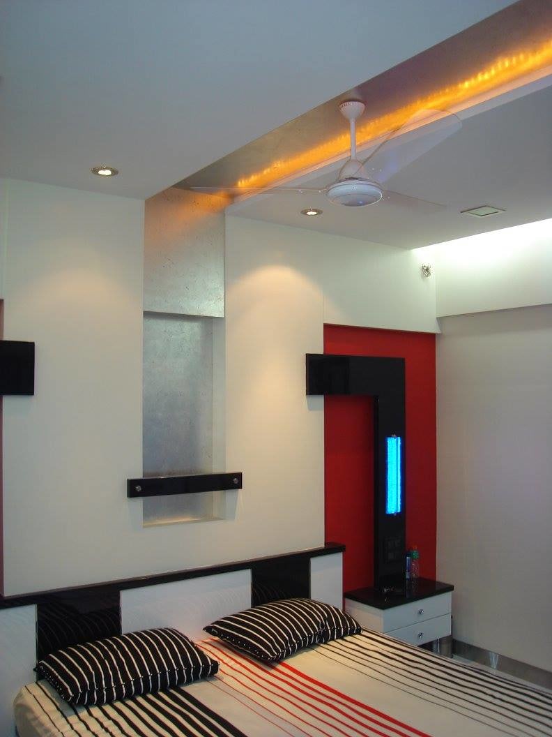 Modern bedroom with false ceiling by Midas Dezign - The Golden Touch Bedroom Modern | Interior Design Photos & Ideas