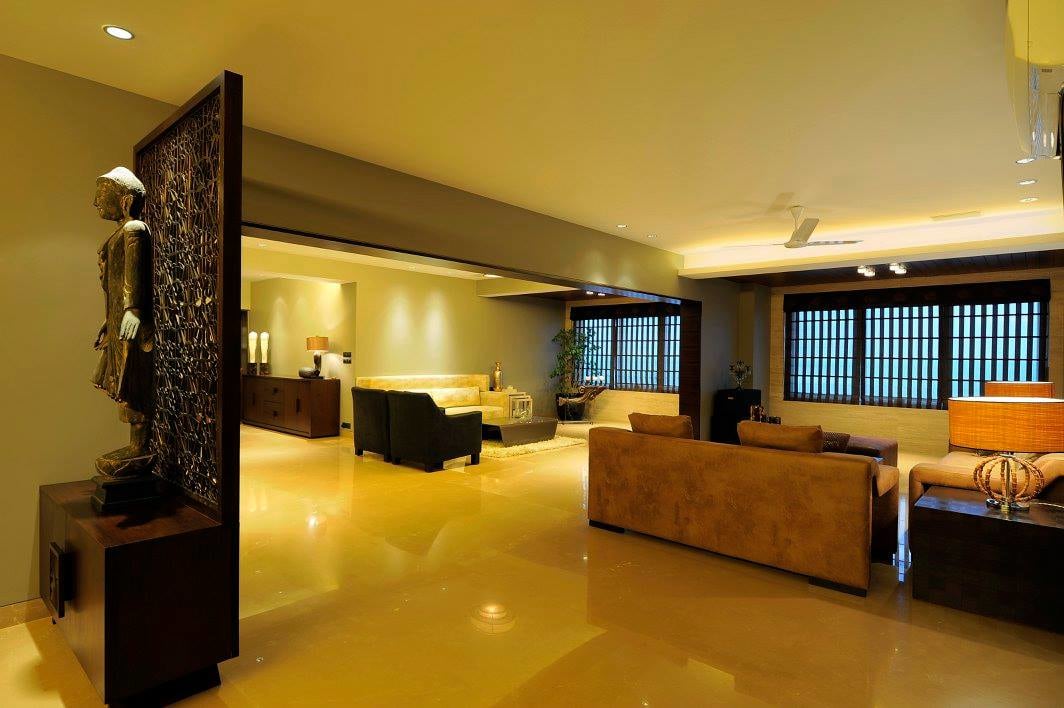 Contemporary living room with marble flooring by Midas Dezign - The Golden Touch Living-room Contemporary | Interior Design Photos & Ideas