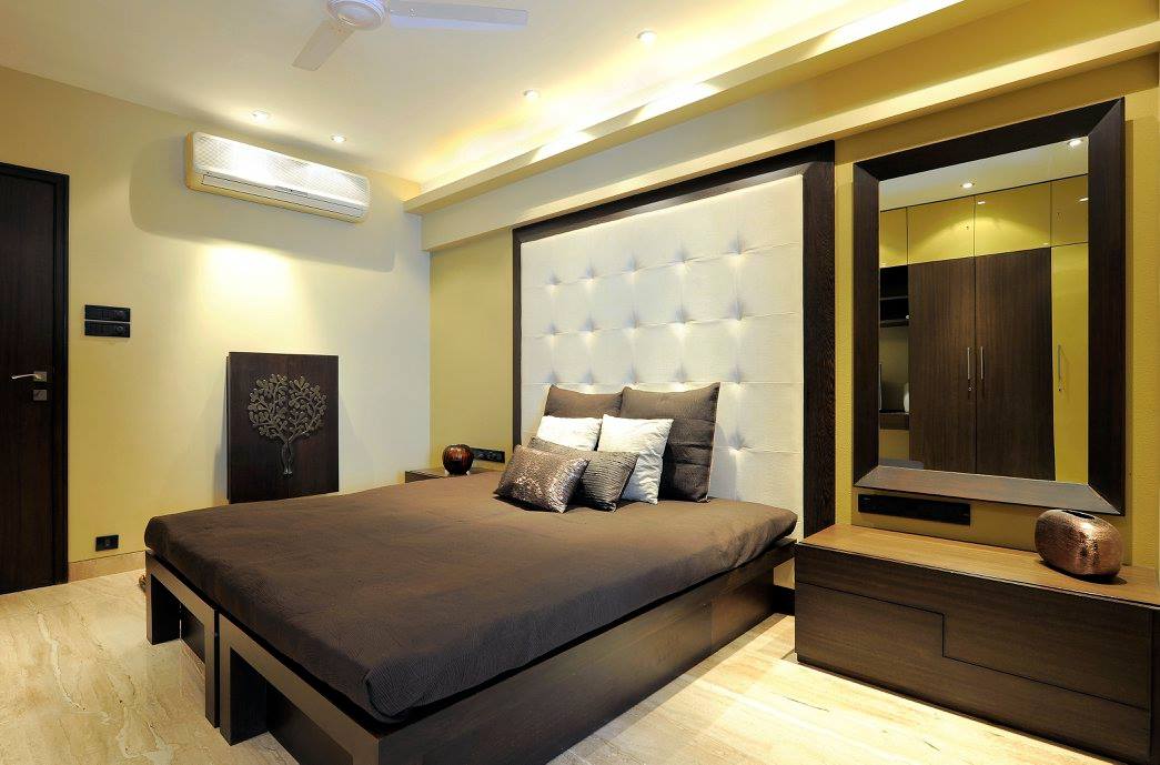 Bedroom with wooden flooring by Midas Dezign - The Golden Touch Contemporary | Interior Design Photos & Ideas