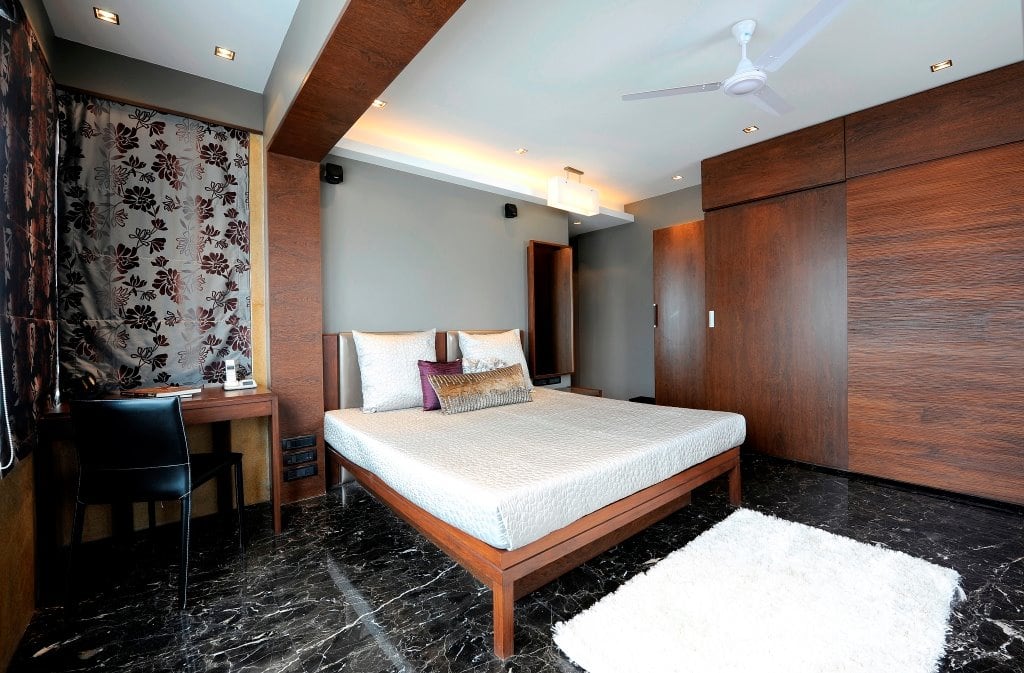 Bedroom with marble flooring by Midas Dezign - The Golden Touch Contemporary | Interior Design Photos & Ideas