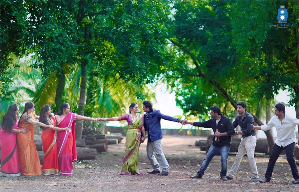 Couple shot with bridesmaid and groomsmen! by Kkarthik Pallati photography Wedding-photography | Weddings Photos & Ideas