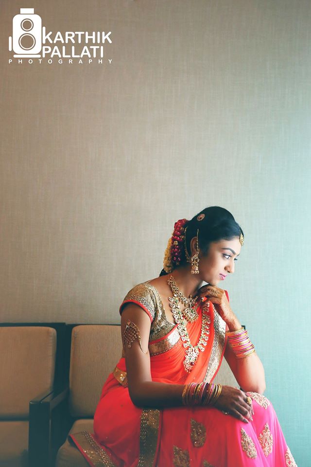Beautiful bride in orange saree! by Kkarthik Pallati photography Wedding-photography | Weddings Photos & Ideas